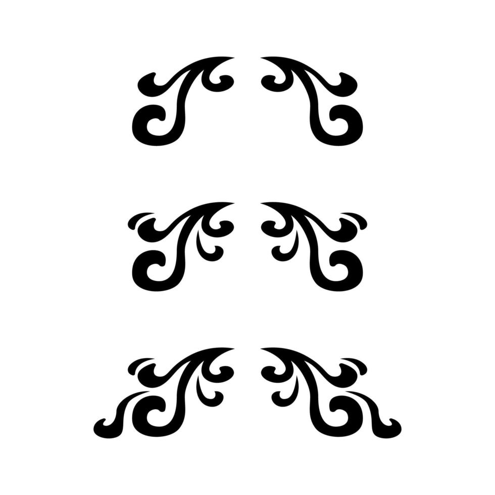 Ornamentdesign für die Mitte des Absatzes vektor