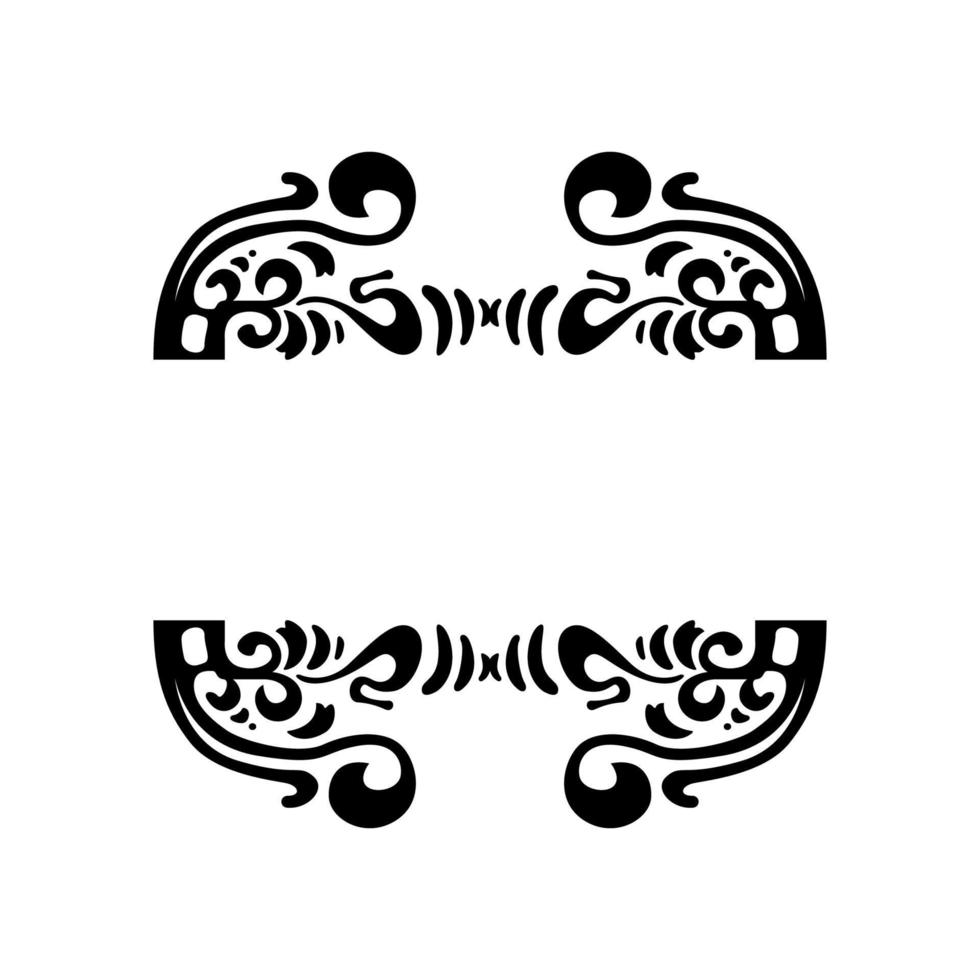 tribal art, tribal ornament design för gränsen, gräns prydnad vektor