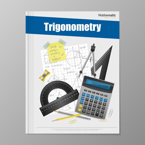 Trigonometry flygblad mall vektor