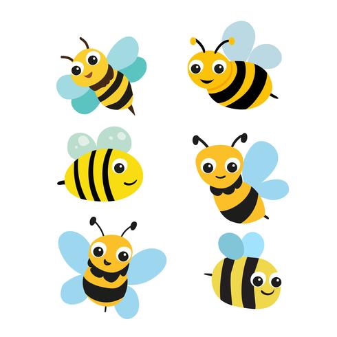 bee karaktär vektor design