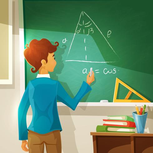 Geometry Lesson Cartoon Illustration vektor