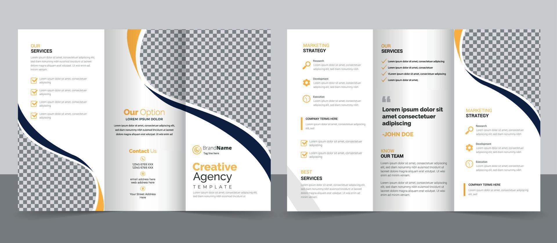 corporate business trifold broschyr malldesign. vektor