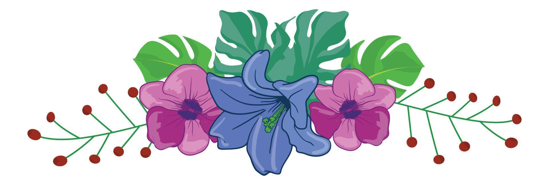 blume floral illustriertes arrangement vektor