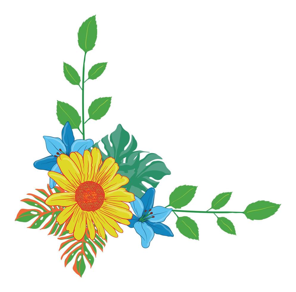 blume floral illustriertes arrangement vektor