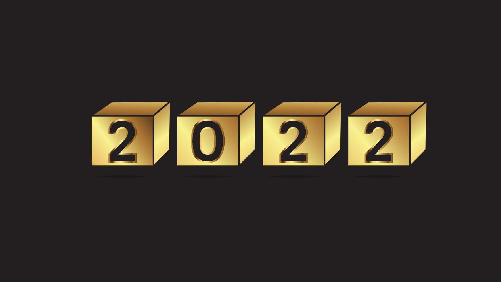 Frohes neues Jahr 2022 Plakatkonzept Logo-Design. 2022 Typografie-Logo-Vorlage für Saisonfeier und Dekoration vektor