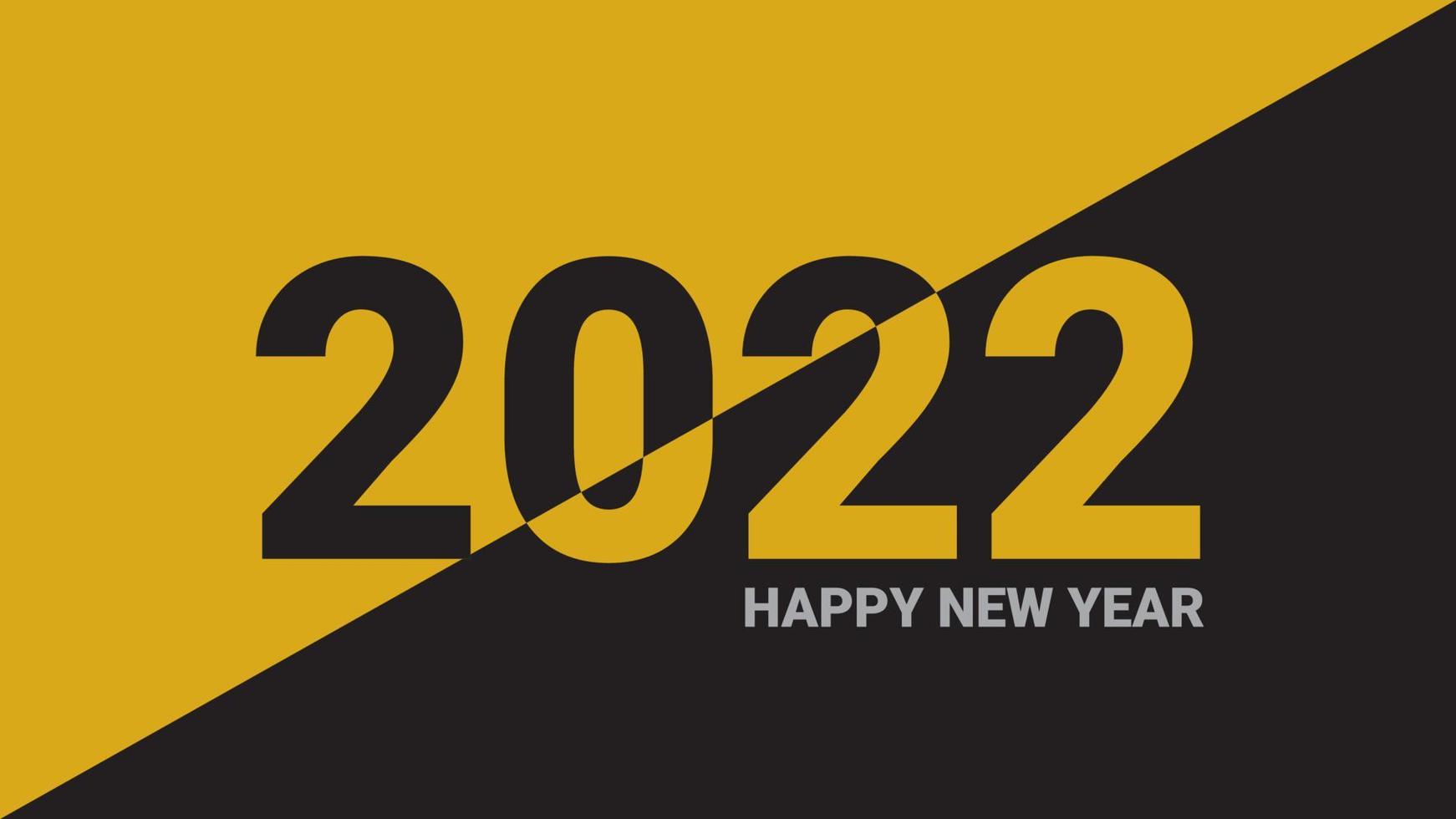 Frohes neues Jahr 2022. Vorlage Hintergrund festliches Poster oder Banner-Design. moderner frohes neues jahr hintergrund vektor