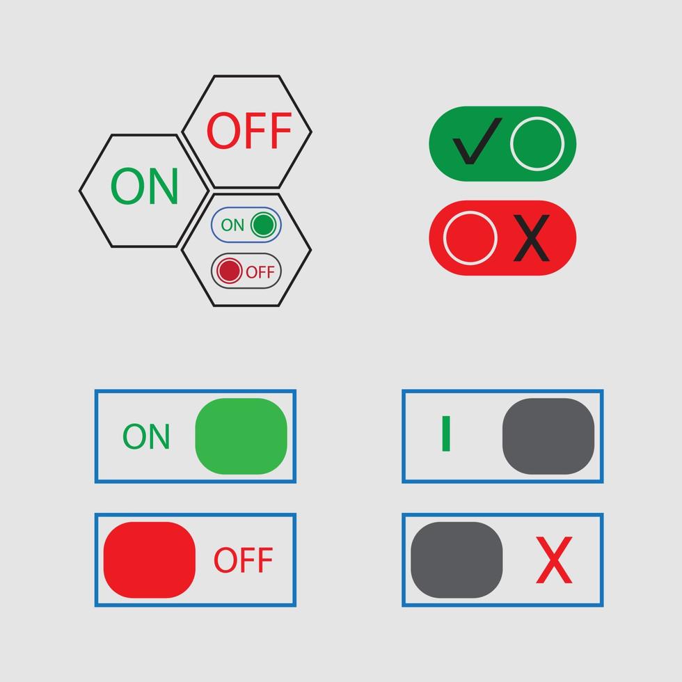 Ein-Aus-Tastensymbol Vektor-Design-Illustration vektor