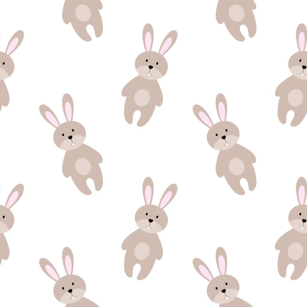 seamless mönster med söta kaniner. tapeter för att sy barnkläder, tryck på tyg, förpackningspapper. vektor