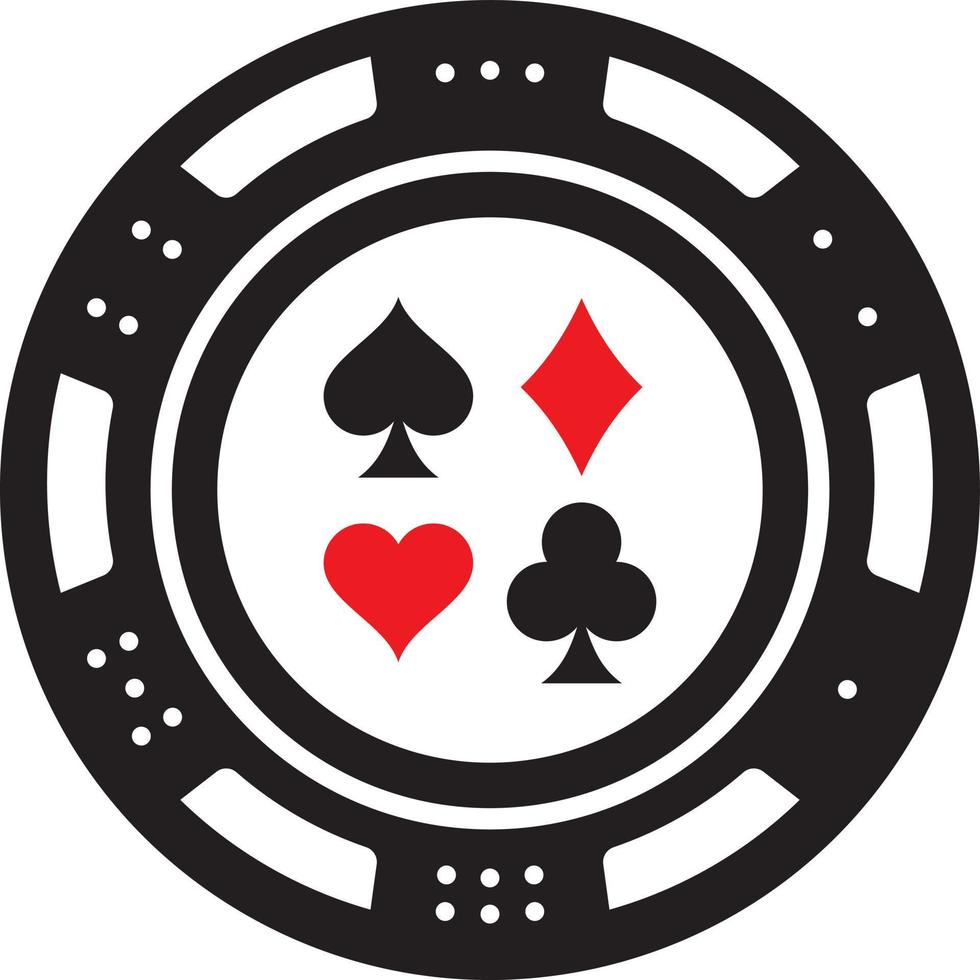Casino-Chips zum Glücksspiel vektor