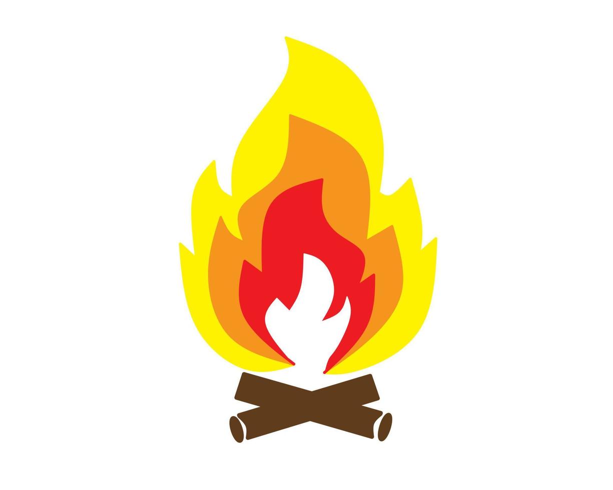 Lagerfeuer-Symbol auf weißem Hintergrund. Vektor-Illustration vektor