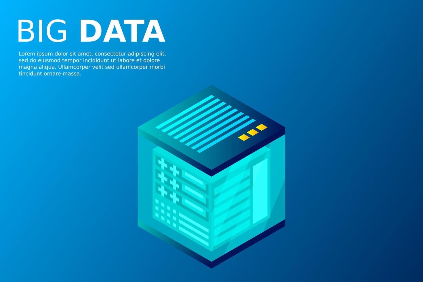 stordator, powered server, högteknologiskt koncept, datacenter, molndatalagring vektor