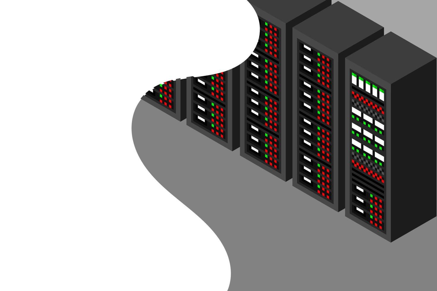 isometrische Serverausrüstung vektor