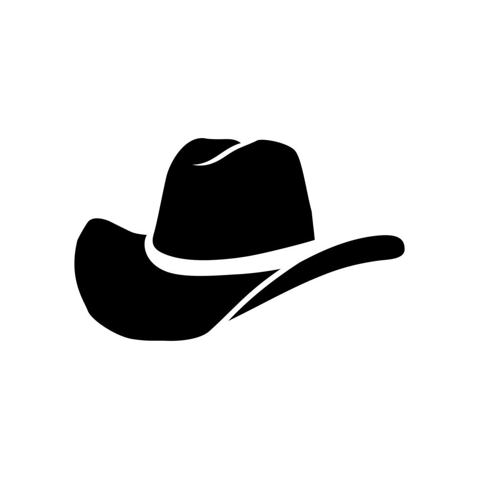 Cowboy-Symbole. Western-Stil Cowboy-Hut-Symbol Vektor-Vorlage flaches Design, Illustration, Design. Cowboyhut Symbol einfaches Zeichen. Cowboyhutsymbol für Logo, Web, App, Handy, Vorlage. vektor