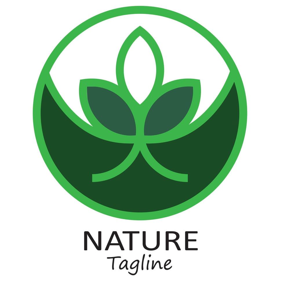 Naturelemente Logo-Design-Vorlage. design umfasst Umwelt, Natur, Ökologie, Landwirtschaft, Pflanzen und Garten. vektor