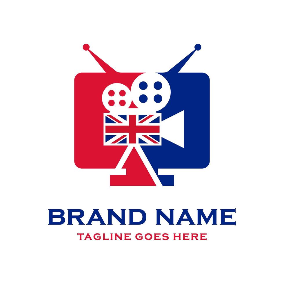 logotypdesign för amerikansk tv vektor