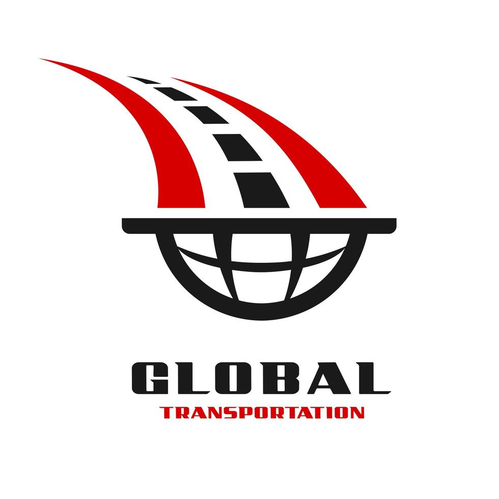 global transport logotyp vektor