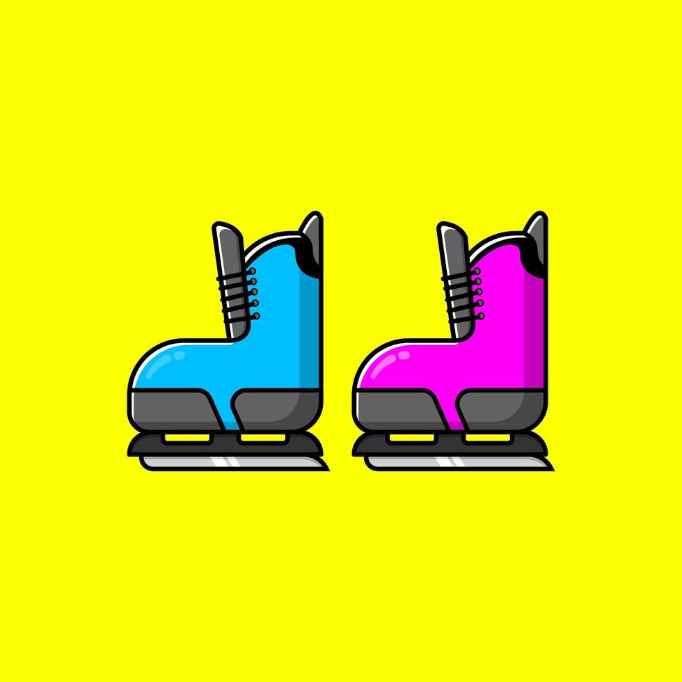 hockey boot tecknad stil ikon illustration vektor
