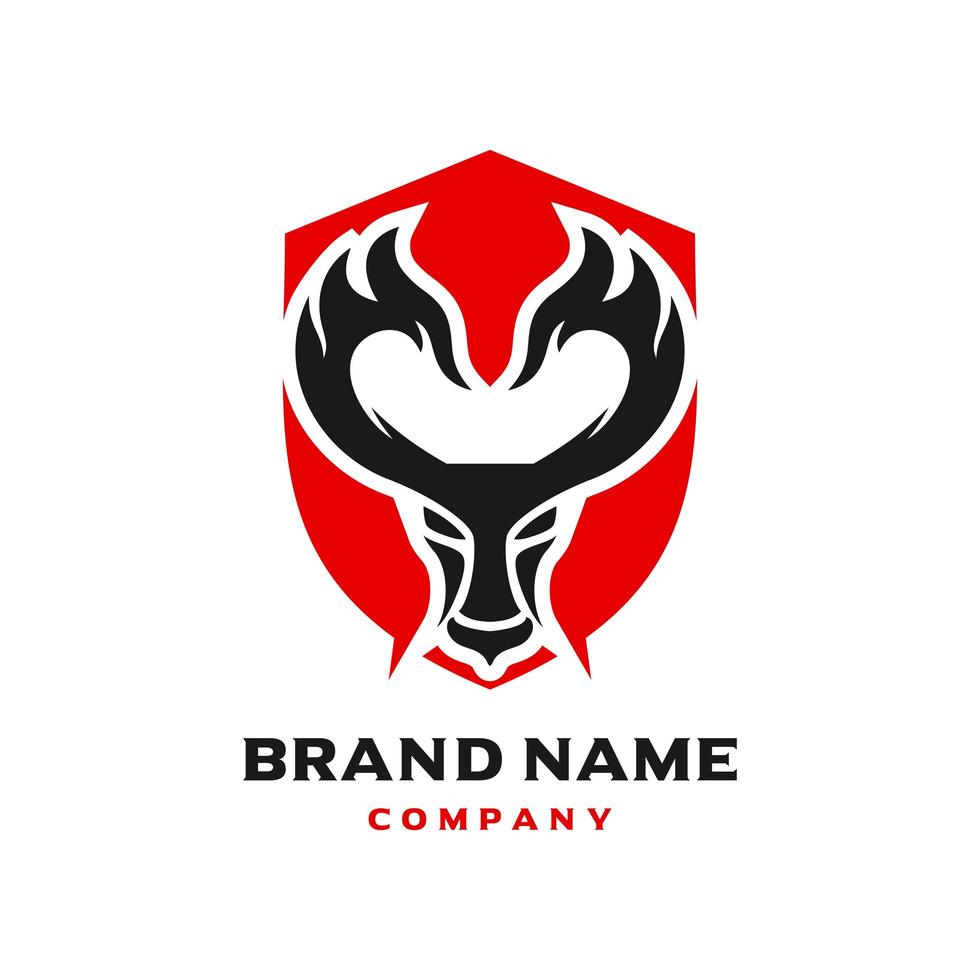 horn brand logotyp design aries vektor