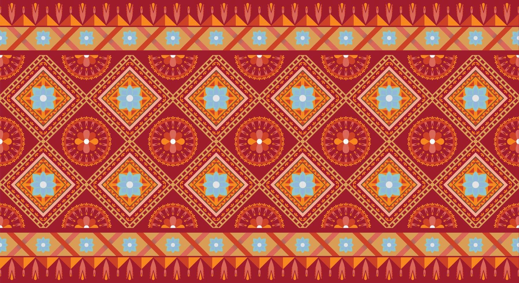 etniskt tyg texturmönster abstrakt geometrisk vektor aztec orientalisk illustration retro broderi upprepande keramisk kakel