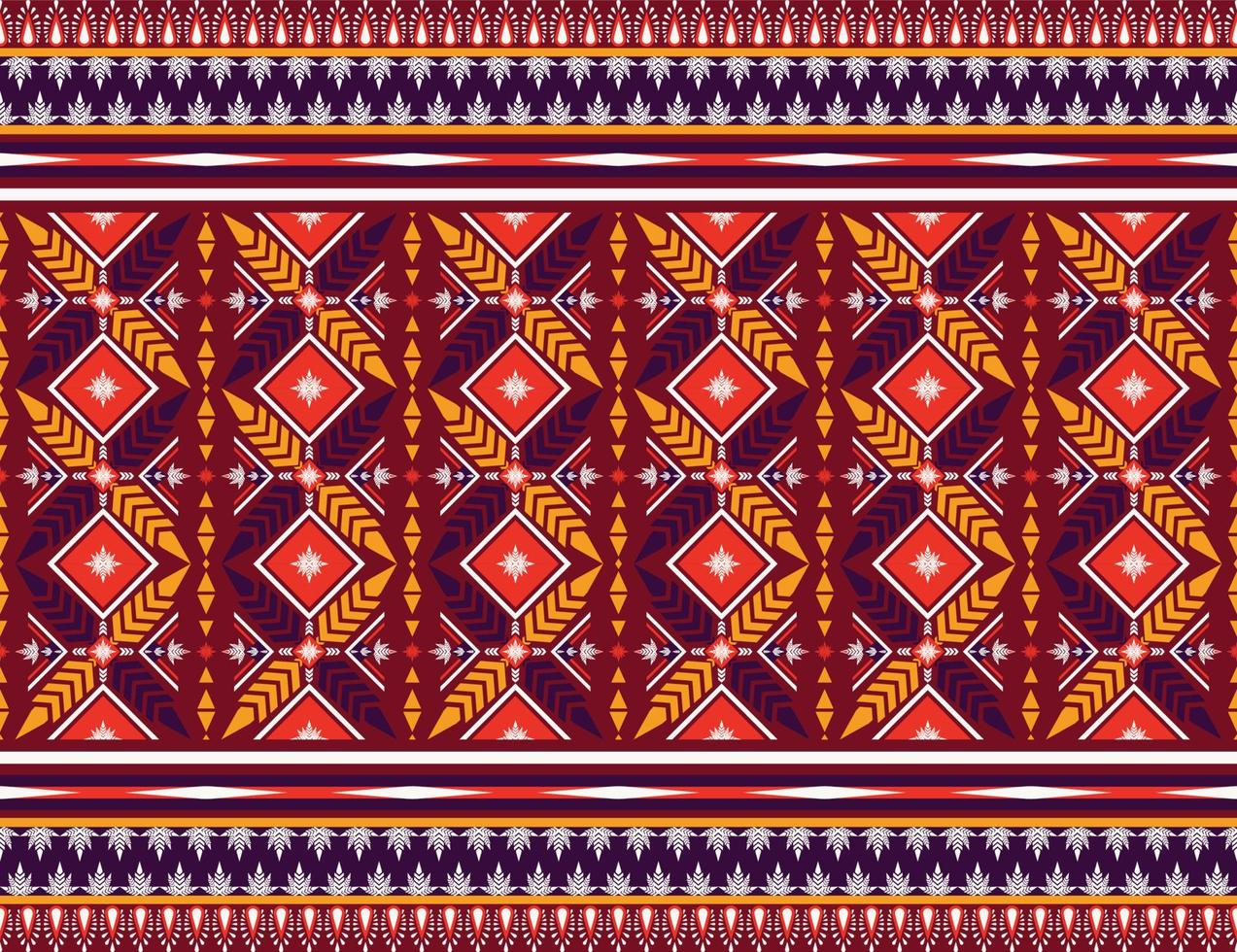 etniskt tyg texturmönster abstrakt geometrisk vektor aztec orientalisk illustration retro broderi upprepande keramisk kakel