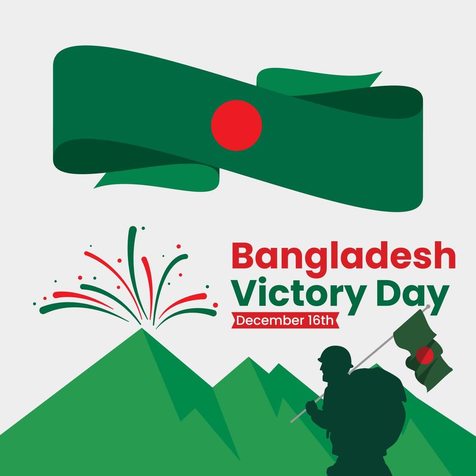 bangladesh segerdagen fira affisch vektor