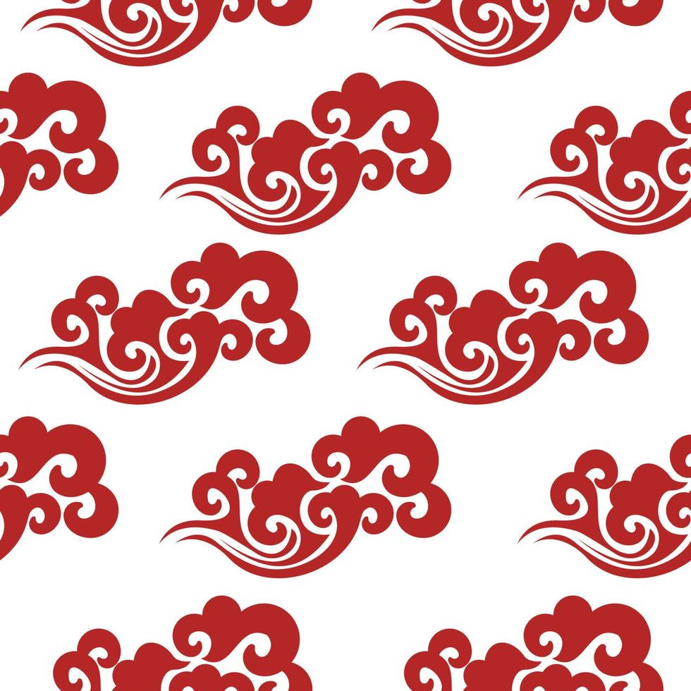 seamless mönster i kinesisk stil. vektor färgglada illustration. traditionella kinesiska mönster med vågor.