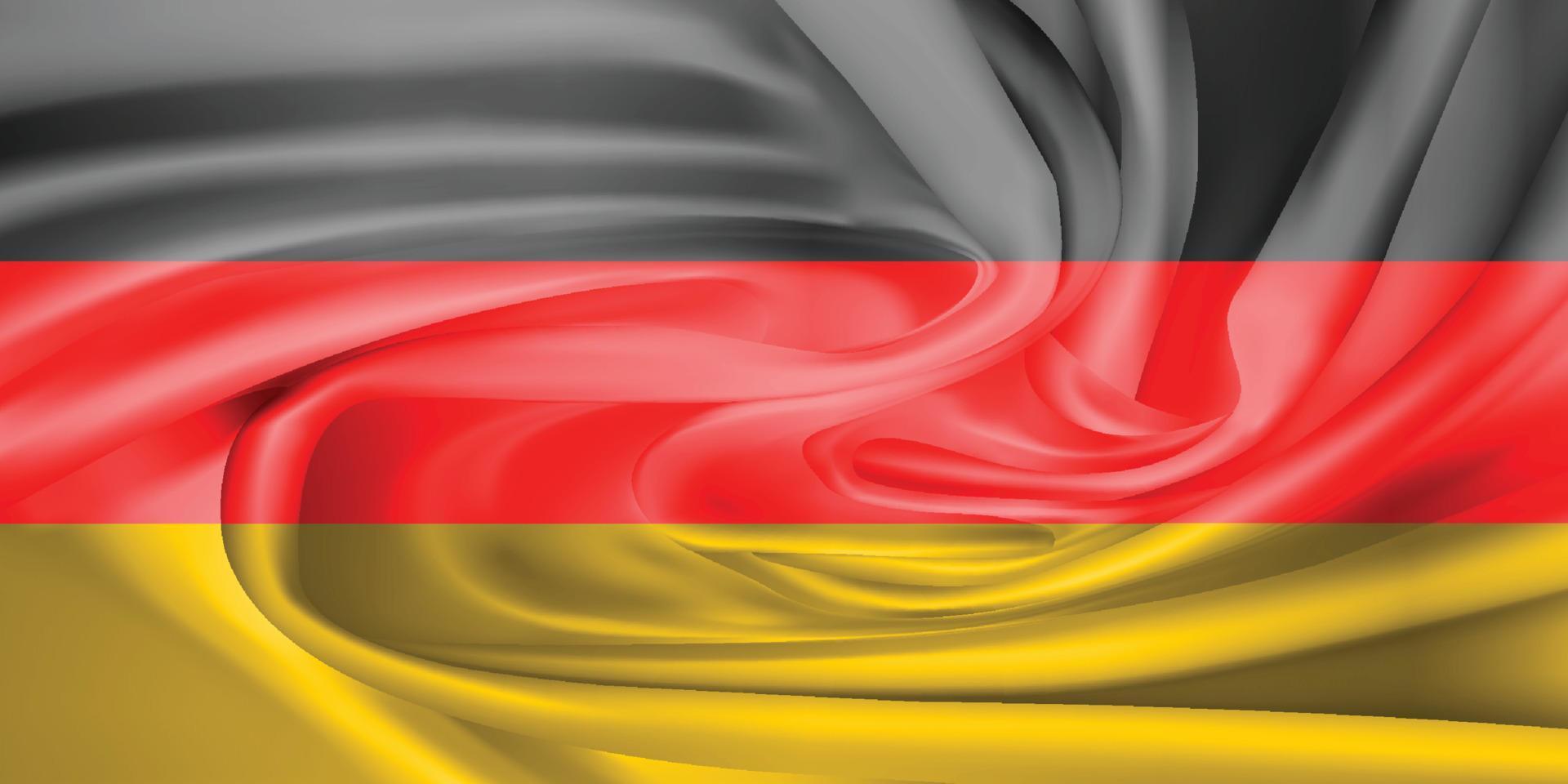 die nationalflagge.das symbol des staates auf welligem baumwollstoff. realistische Vektorillustration. Flaggenhintergrund mit Stoffbeschaffenheit vektor