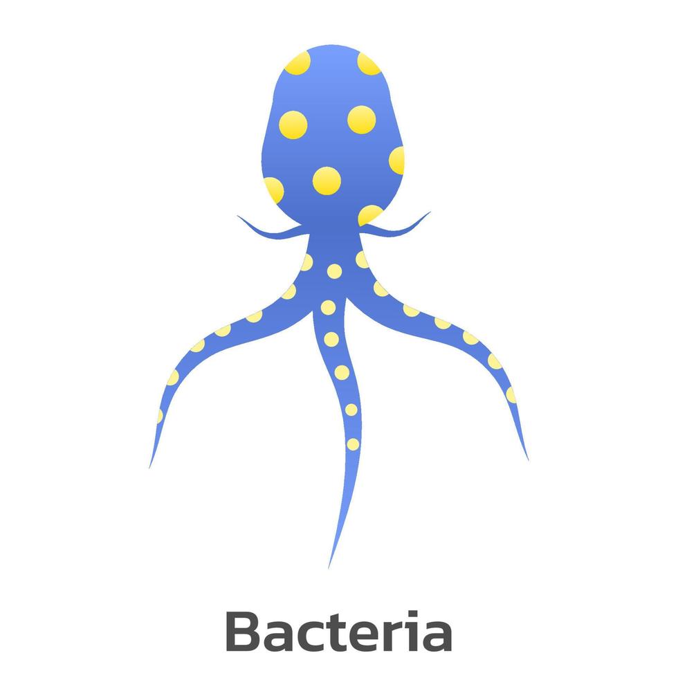 tecknad vektor av virus och bakterier.