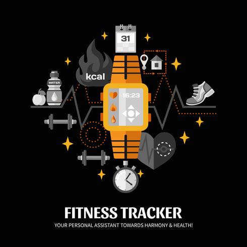 fitness tracker illustration vektor