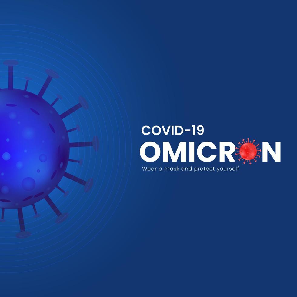 omicron neue Variante des Covid-19-Vektordesigns vektor