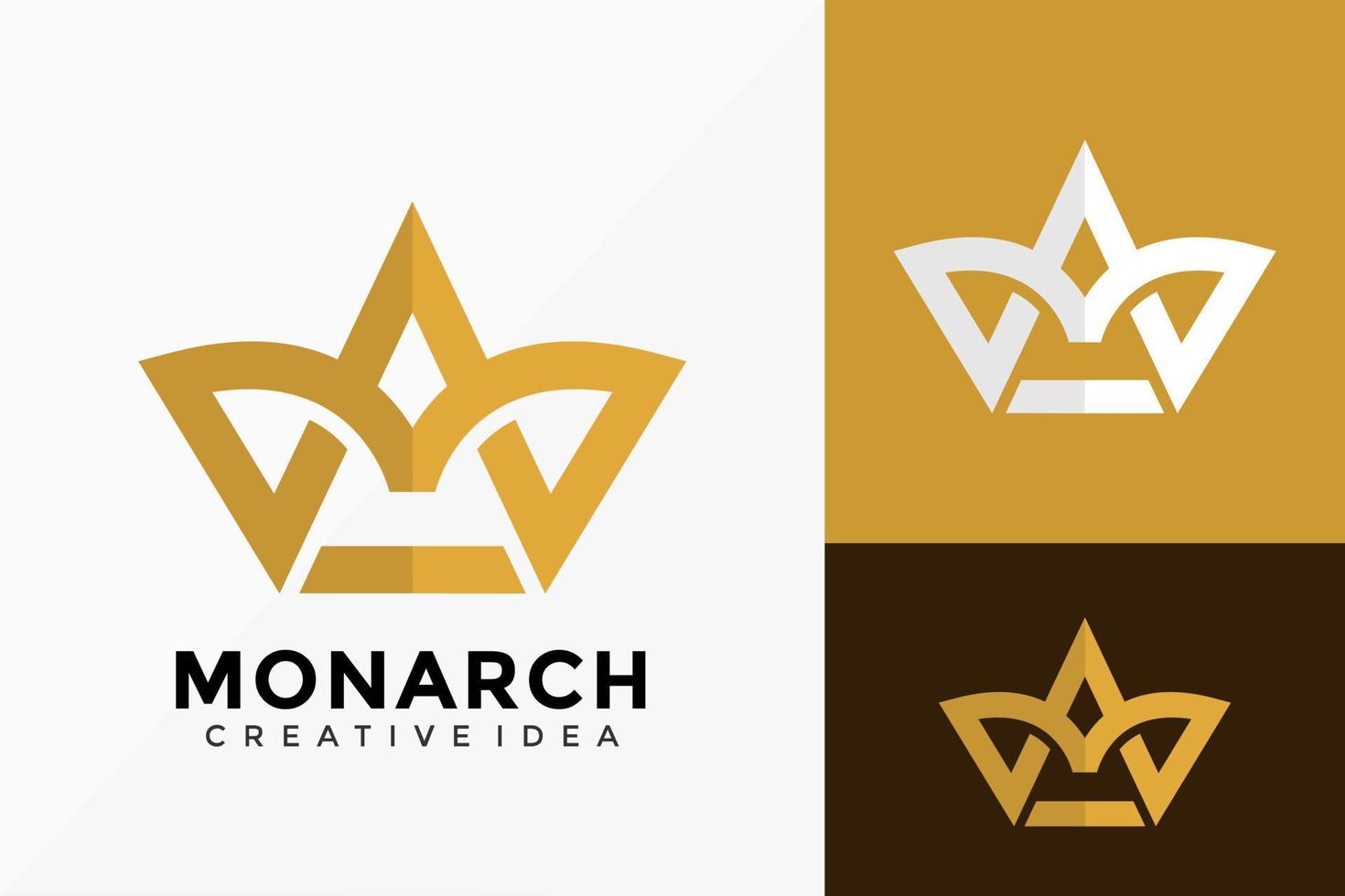 Buchstabe m Monarch Krone Logo Vektor-Design. abstraktes Emblem, Designkonzept, Logos, Logoelement für Vorlage. vektor