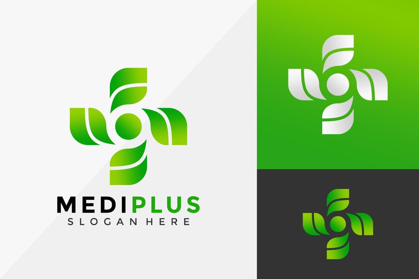 hälsa blad medicinsk logotyp design, modern logotyp design vektor illustration mall