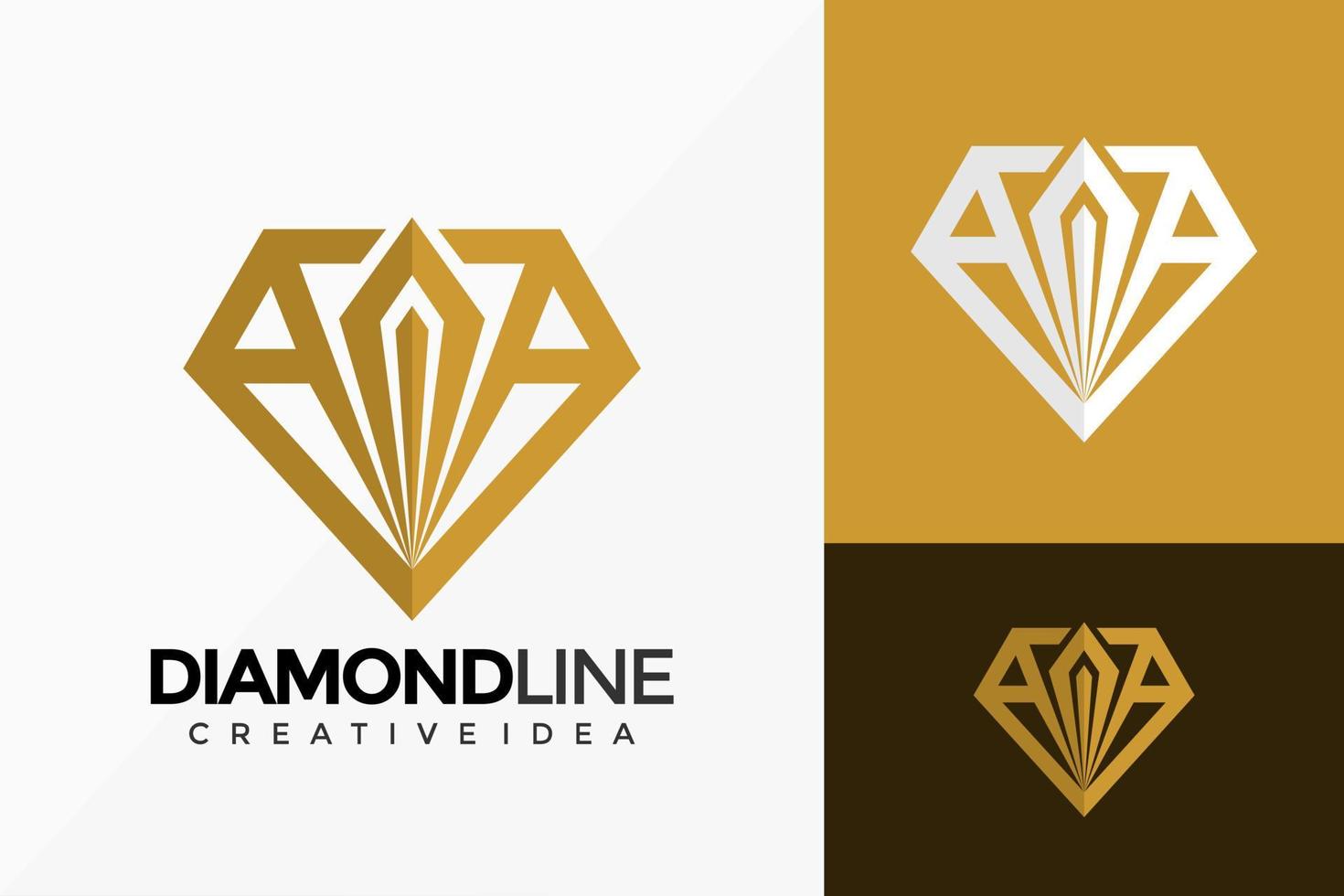 lyx royal diamant logotyp vektor design. abstrakt emblem, designkoncept, logotyper, logotypelement för mall.