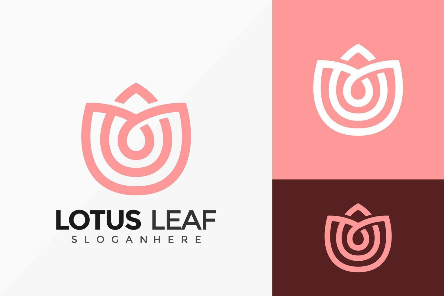 lotusblomma med droppe olja logotyp vektor design. abstrakt emblem, designkoncept, logotyper, logotypelement för mall.