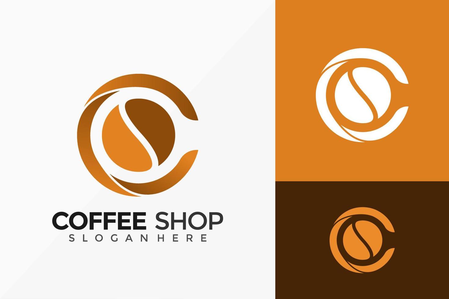 Buchstabe c Coffee-Shop-Logo-Design. moderne Ideenlogos entwirft Vektorillustrationsschablone vektor