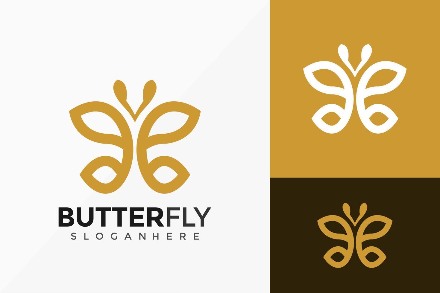 Buchstabe b Schmetterling Logo-Vektor-Design. abstraktes Emblem, Designkonzept, Logos, Logoelement für Vorlage. vektor