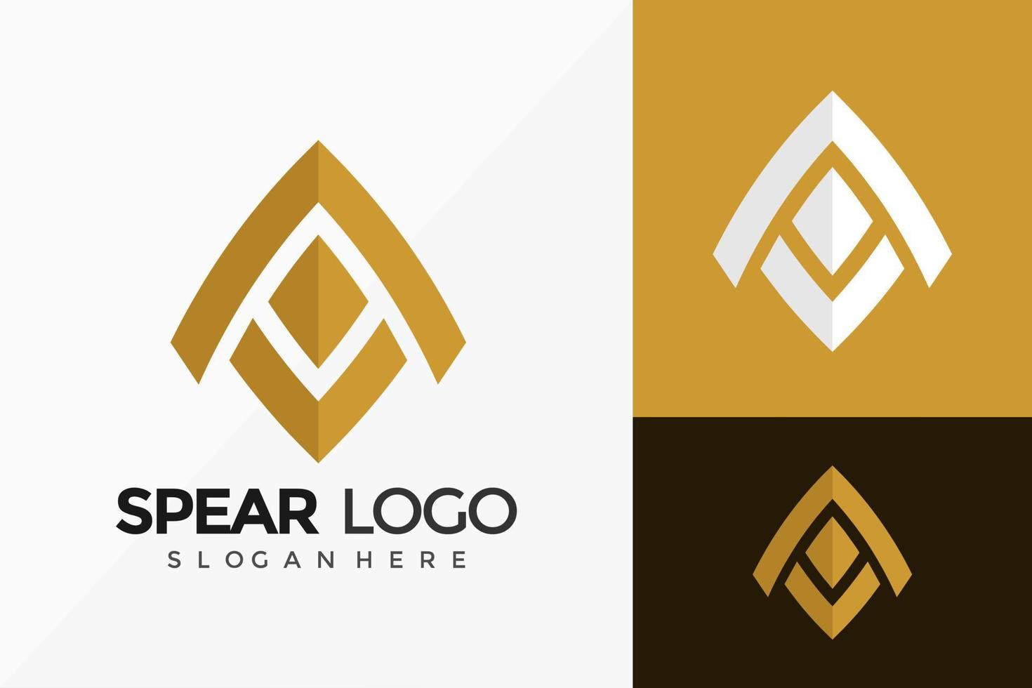 bokstaven ett spjut logotyp vektor design. abstrakt emblem, designkoncept, logotyper, logotypelement för mall.