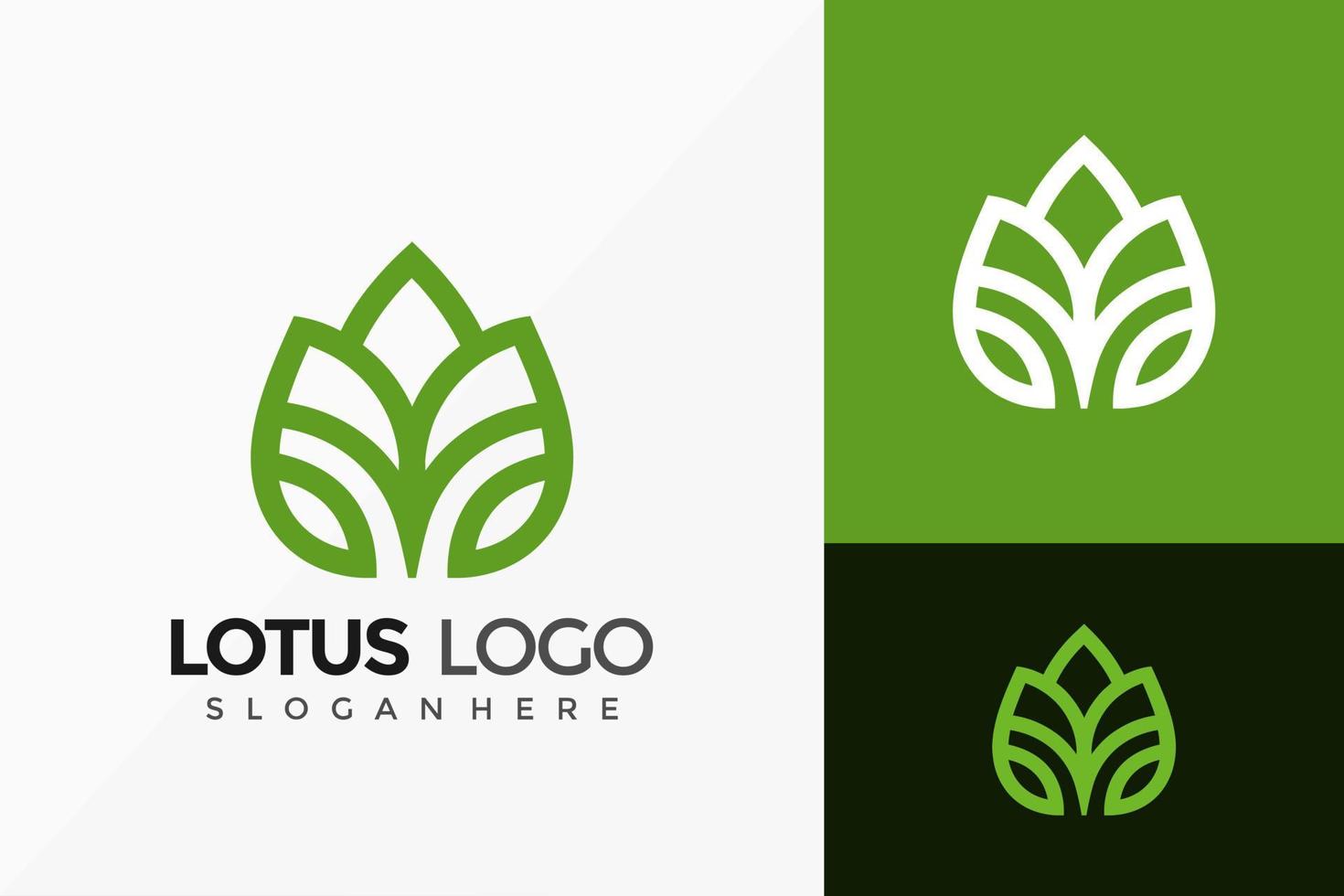 lotus blommig kreativ logotypdesign. modern idé logotyper design vektor illustration mall