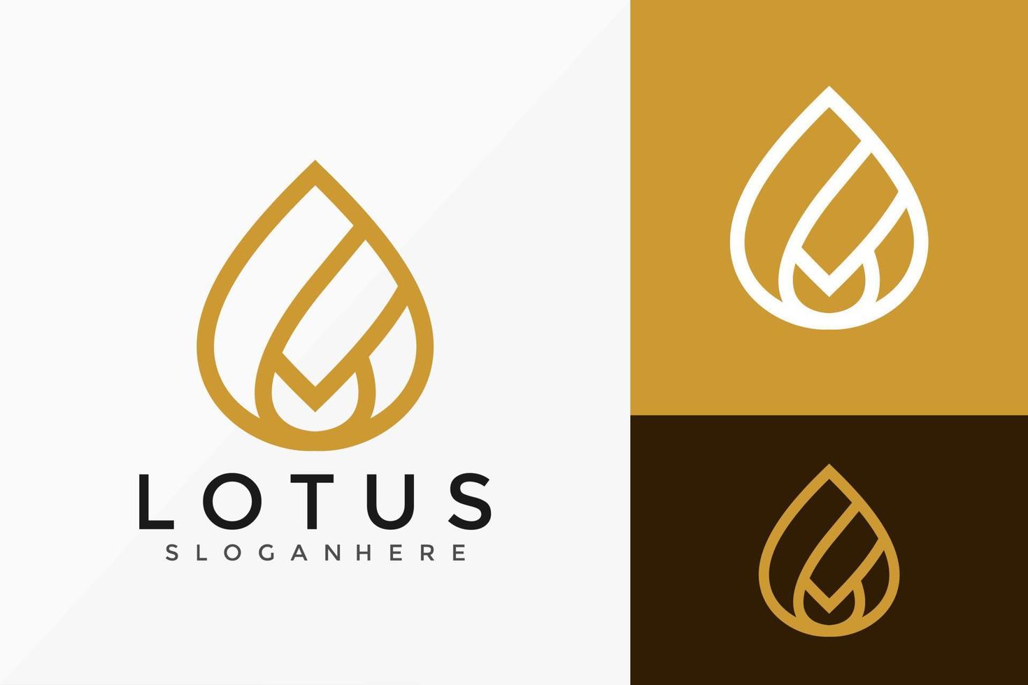 Lotus-Meditation-Logo-Design, kreative moderne Logos-Designs Vektor-Illustrationsvorlage vektor