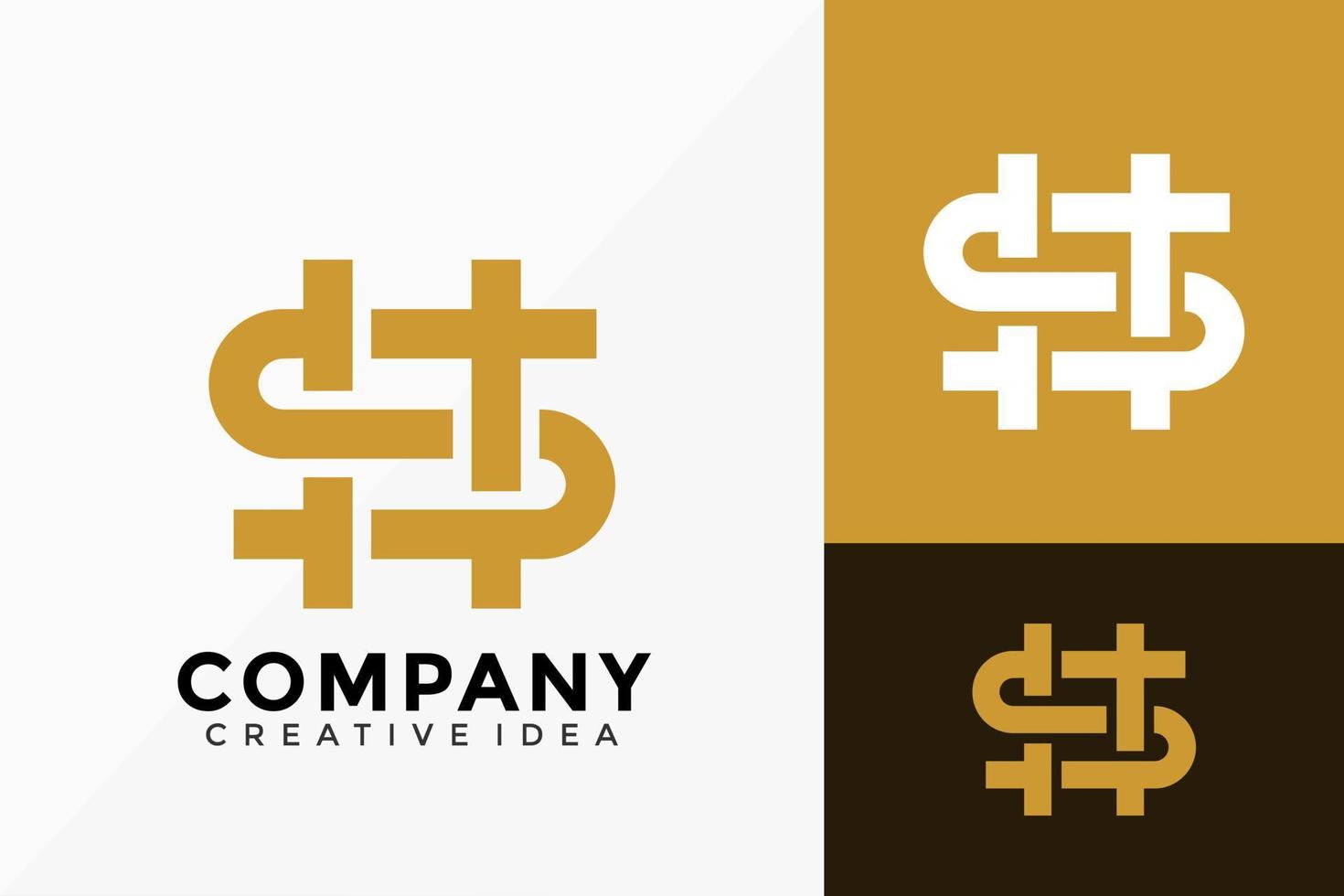 lyx bokstav s dollar business logotyp vektordesign. abstrakt emblem, designkoncept, logotyper, logotypelement för mall. vektor