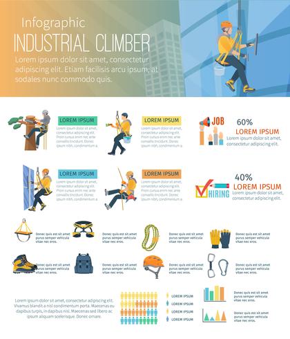 Infografik-Bergsteiger-Illustration vektor