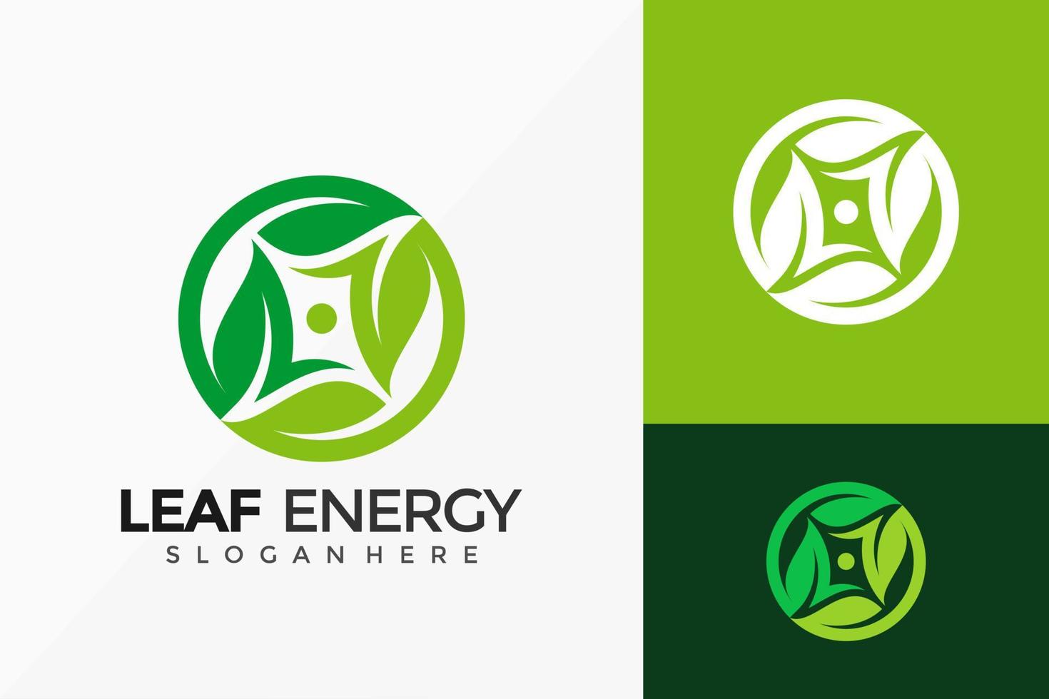 eco leaf energi kreativ logotypdesign. modern idé logotyper design vektor illustration mall