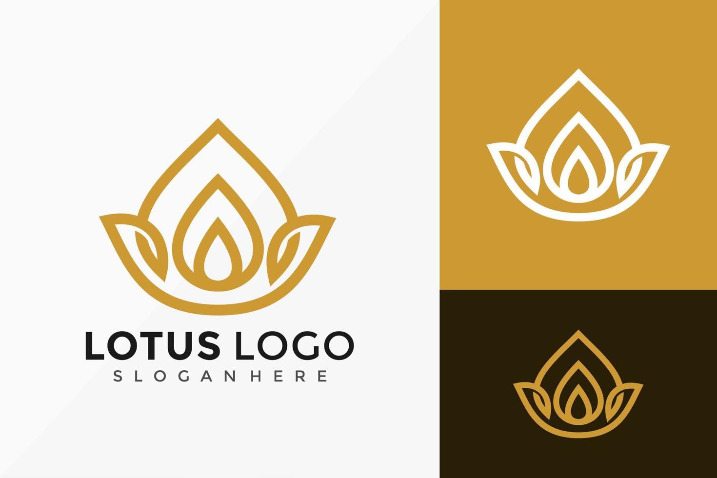 blomma lotus spa logotyp design, kreativa moderna logotyper design vektor illustration mall