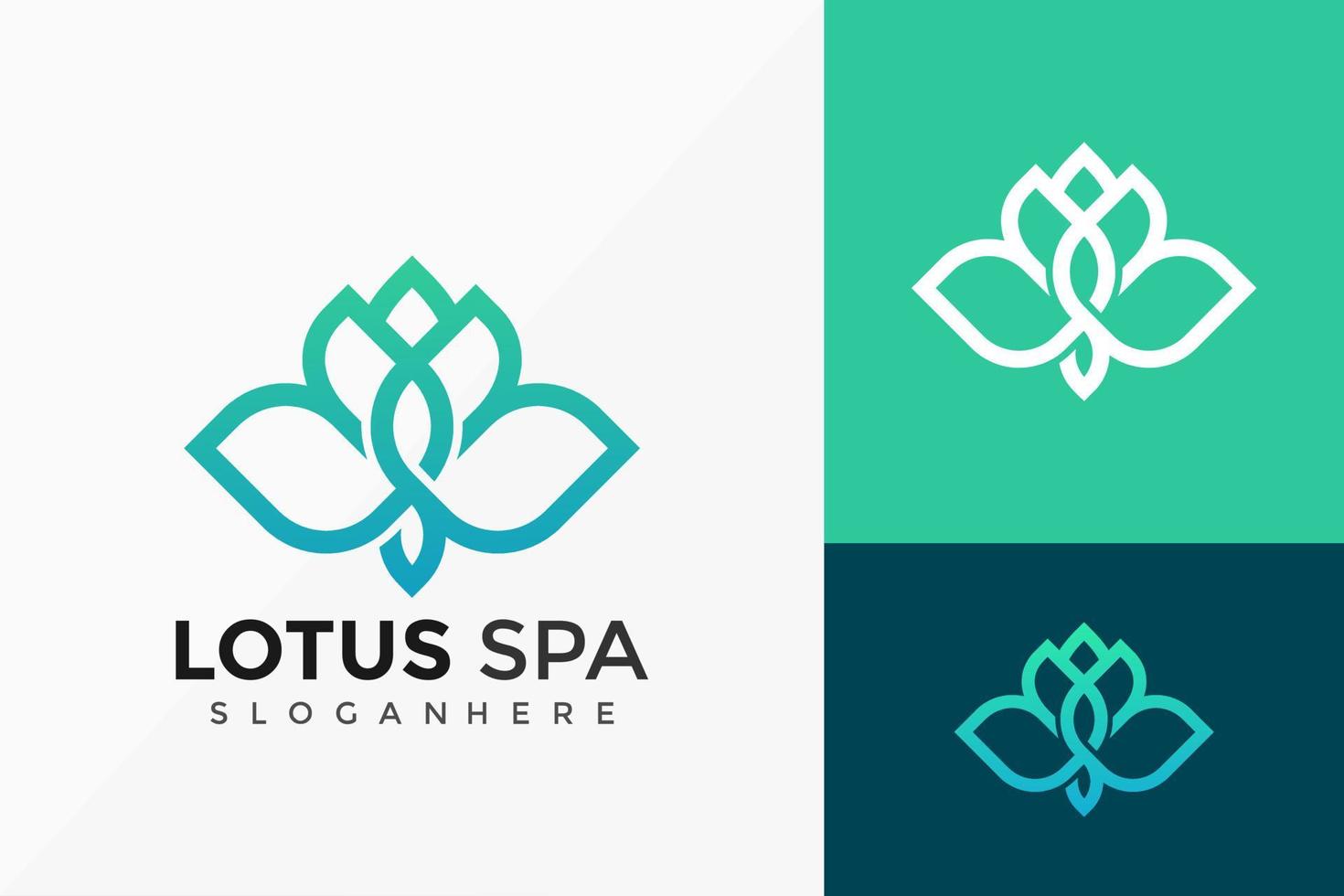 Lotus Spa Schmuck Logo Vektor-Design. abstraktes Emblem, Designkonzept, Logos, Logoelement für Vorlage. vektor