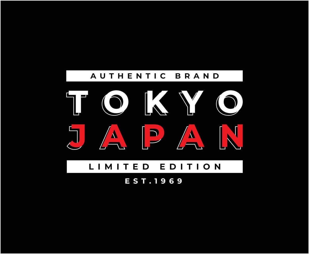 tokyo japan typografi vektor t-shirt design