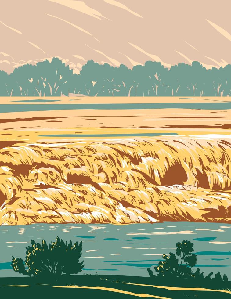 hot springs state park som ligger i thermopolis wyoming wpa affischkonst vektor