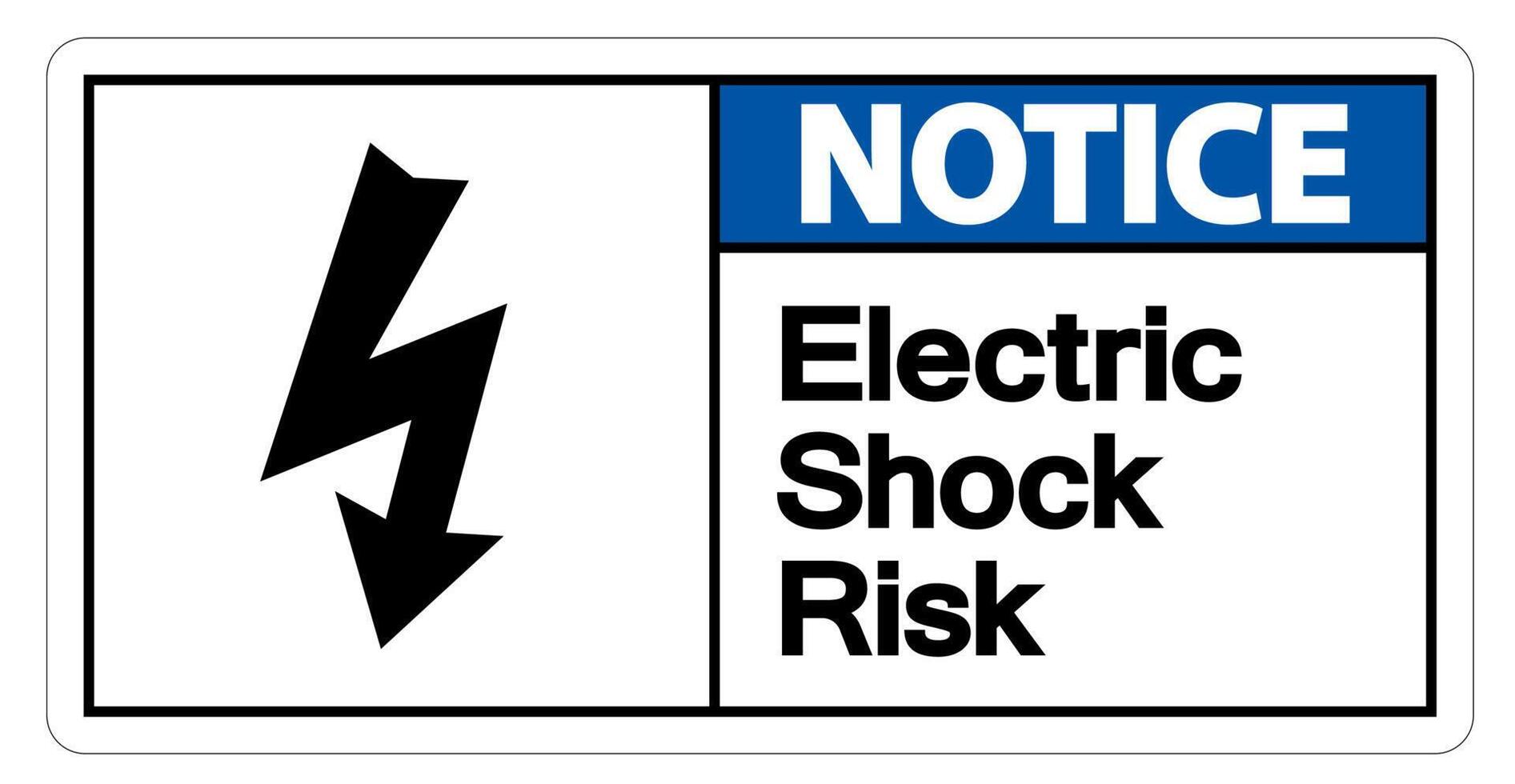 märker elektrisk stöt risk symbol tecken på vit bakgrund vektor