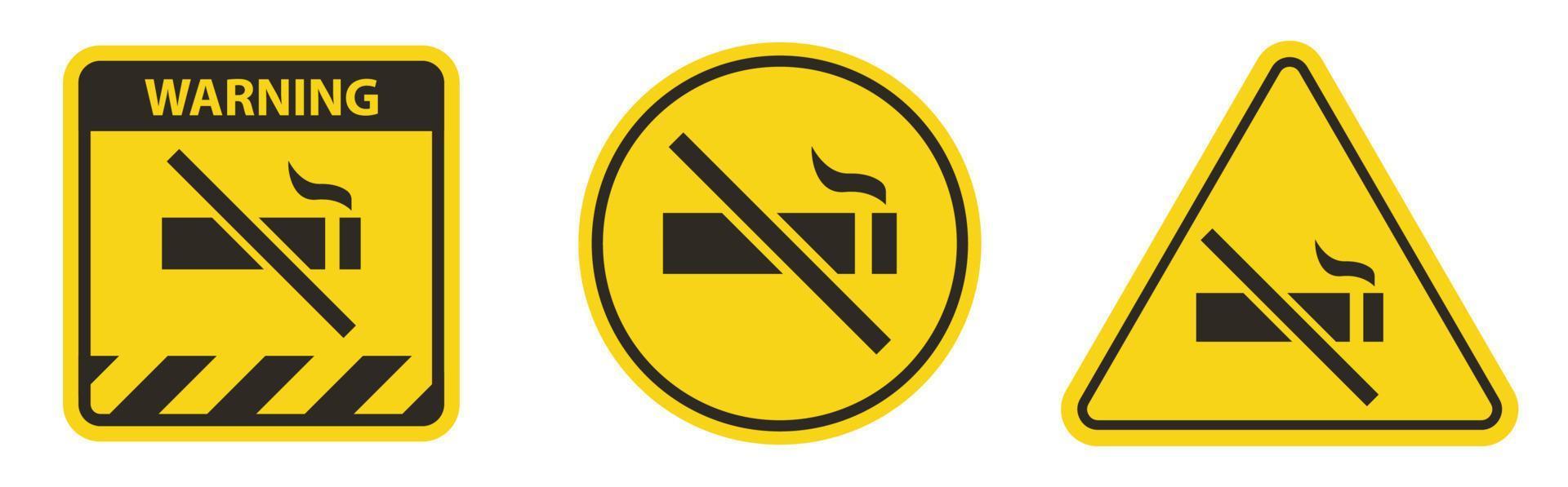 Rauchverbot auf weißem Hintergrund vektor