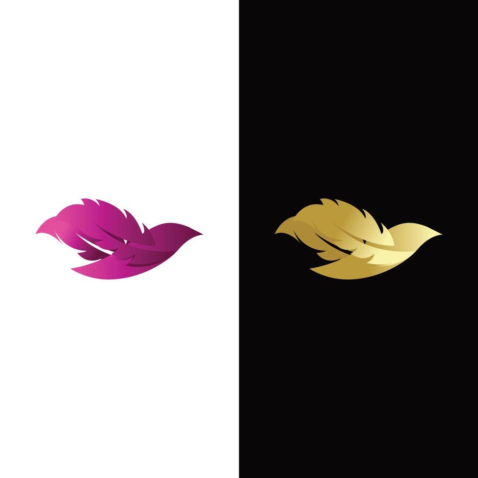 Kombination aus Blatt und Vogel. kreatives Logo-Design. Vektorbild vektor
