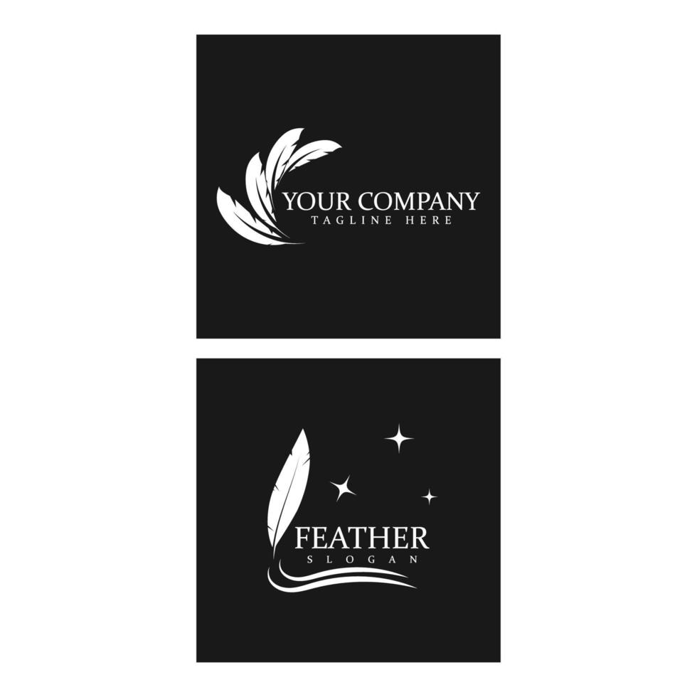Federn Symbol Vektor Illustration Design Logo Vorlage